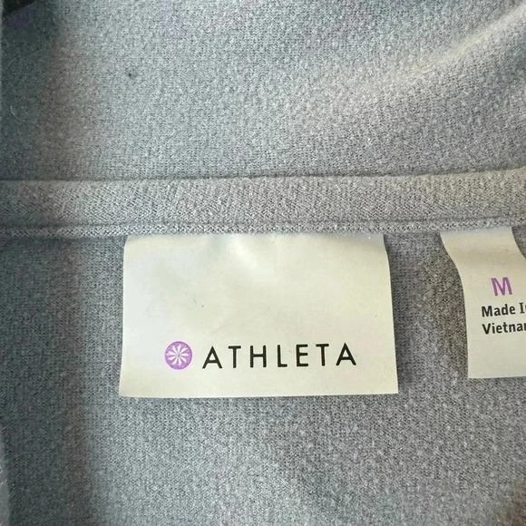 Athleta Women's Medium Grey Plush Tech Running Hoodie Fleece Lined 138249 Med M - Picture 2 of 7